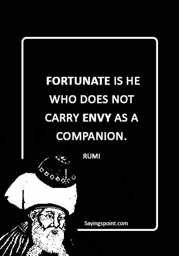 quotes about jealous females - “Fortunate is he who does not carry envy as a companion.” —Rumi