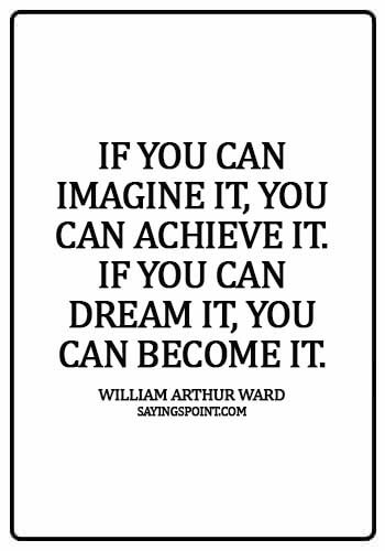 Imagination Sayings - "If you can imagine it, you can achieve it. If you can dream it, you can become it." —William Arthur Ward