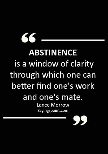Abstinence Quotes - Abstinence is a window of clarity through which one can better find one's work and one's mate. - Lance Morrow