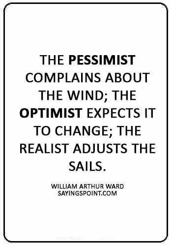 Sailing Quotes - “The pessimist complains about the wind; the optimist expects it to change; the realist adjusts the sails.” —William Arthur Ward