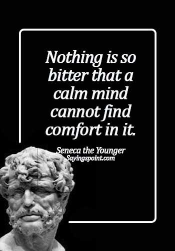 Keep Calm Sayings - Nothing is so bitter that a calm mind cannot find comfort in it. - Seneca the Younger